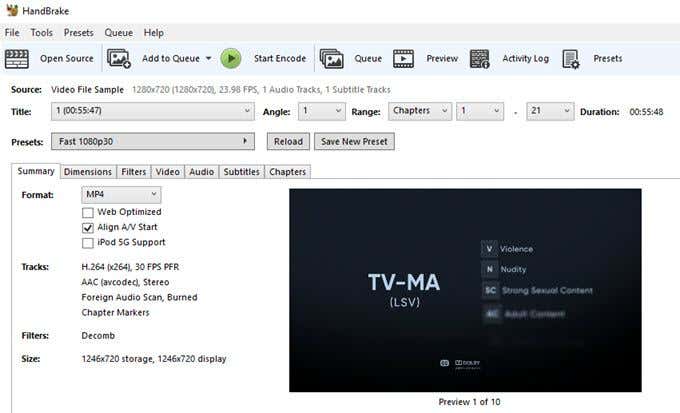 How to Use Handbrake to Convert MKV to MP4 image 5