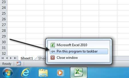 pin to taskbar