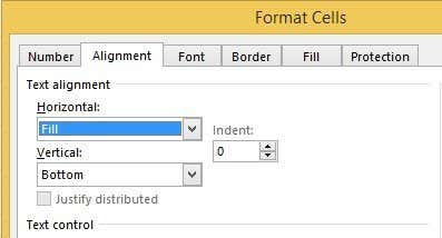text alignment horizontal