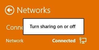 turn sharing on