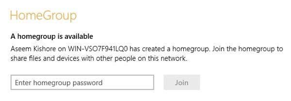 windows 8 homegroup