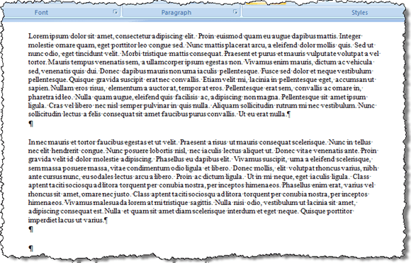 Text pasted from the Spike into the new document