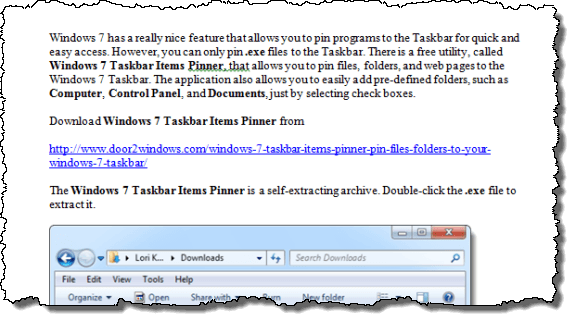 Pasting text with formatting into Word 2010