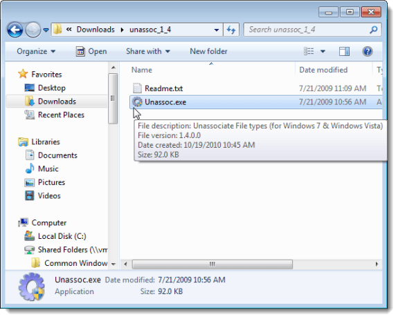 Opening Unassociate File Types