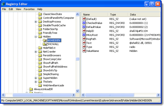 Registry keys affected by malware