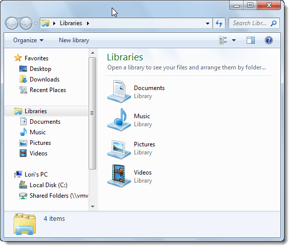 Window with Aero Glass transparency off in Windows 7
