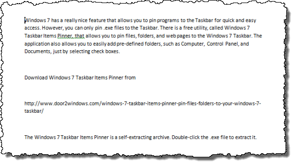 Pasted text without keeping the formatting
