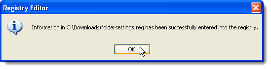 Information has been added to the registry