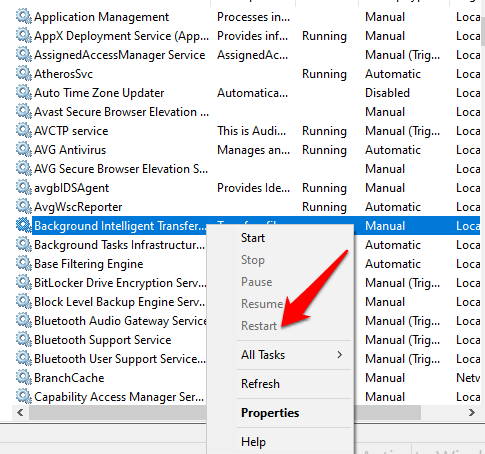 Fix Background Intelligent Transfer Service Will Not Start Error image 5