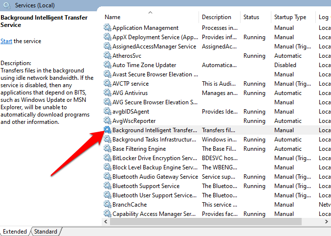 Fix Background Intelligent Transfer Service Will Not Start Error image 4