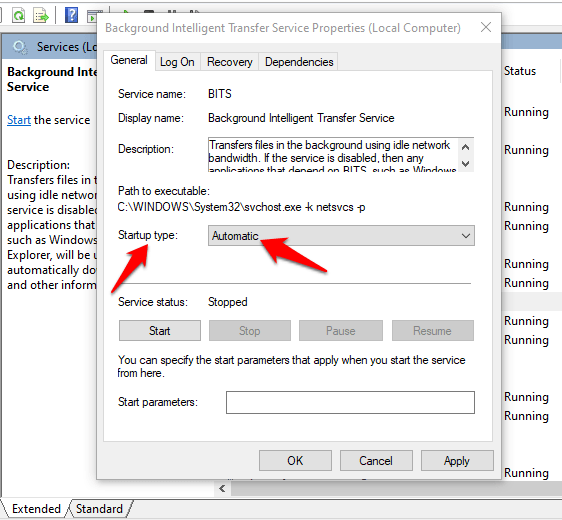 Fix Background Intelligent Transfer Service Will Not Start Error image 6