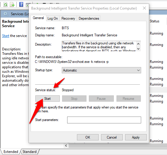 Fix Background Intelligent Transfer Service Will Not Start Error image 7