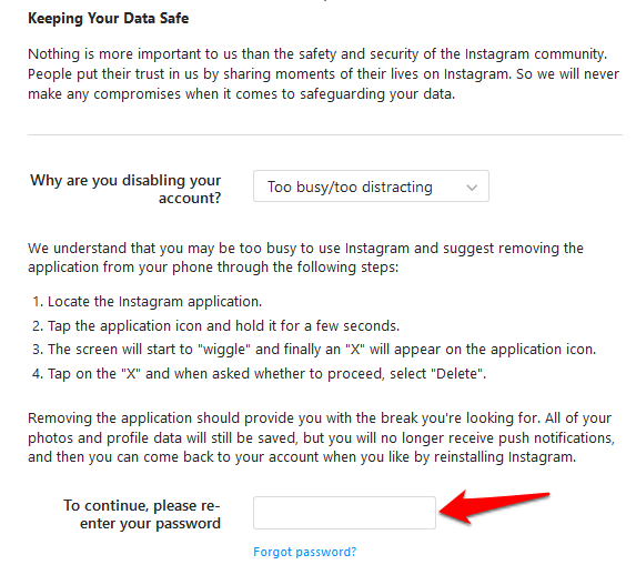 How To Delete An Instagram Account image 7