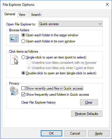 Exclude Files and Folders in Windows 10’s Quick Access image 4