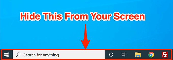 How To Hide The Taskbar In Windows 10 image 1