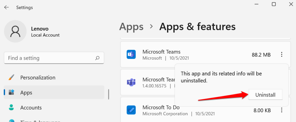 How to Uninstall Apps on Windows 11 image 13