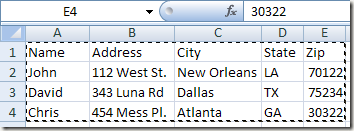 insert excel into word
