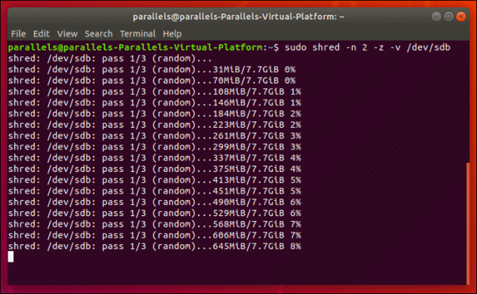 Perform a Zero Fill Using a Linux Live CD image 6