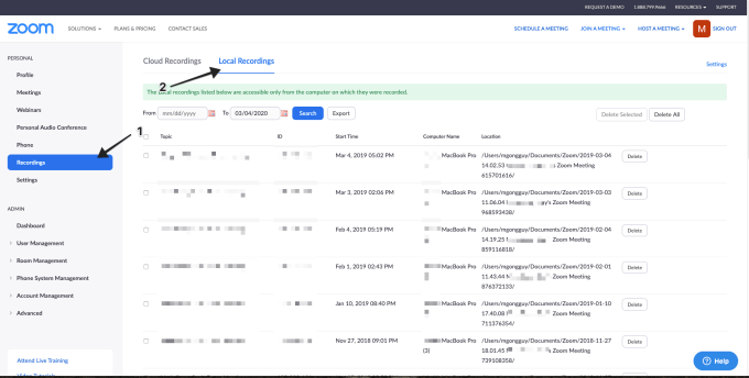 How To Manage Your Zoom Recordings History image 4