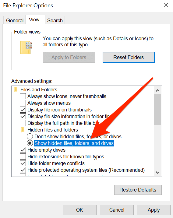 How To Show Hidden Files In Windows 10 image 6