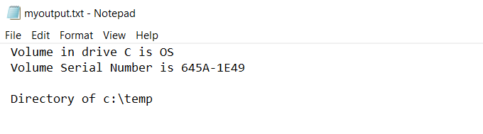 Redirect Output from the Windows Command Line to a Text File image 3