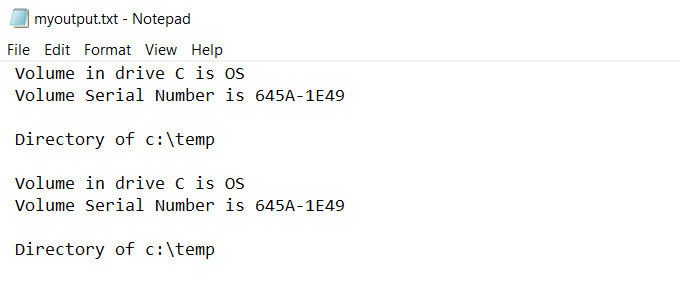 Redirect Output from the Windows Command Line to a Text File image 5