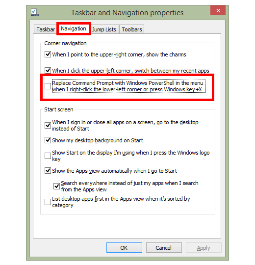 Replace Command Prompt with PowerShell and Vice Versa in Windows 10 image 5