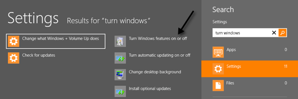 windows features