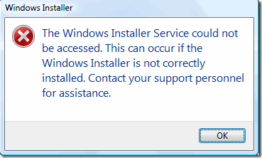 windows installer error